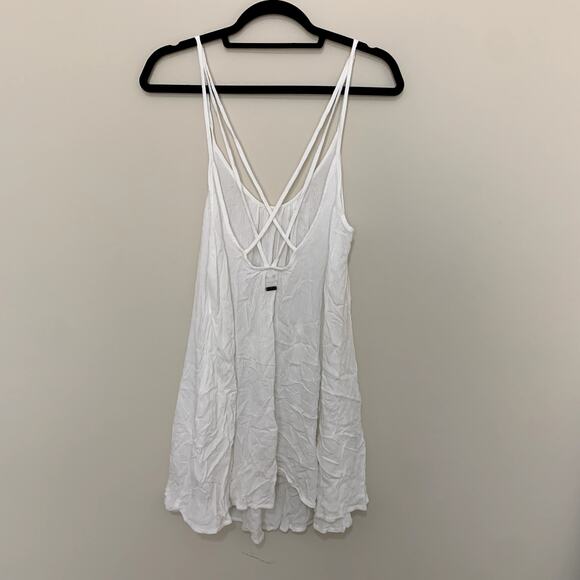 Roxy strappy white sun dress / swim cover-up size S - Picture 7 of 14